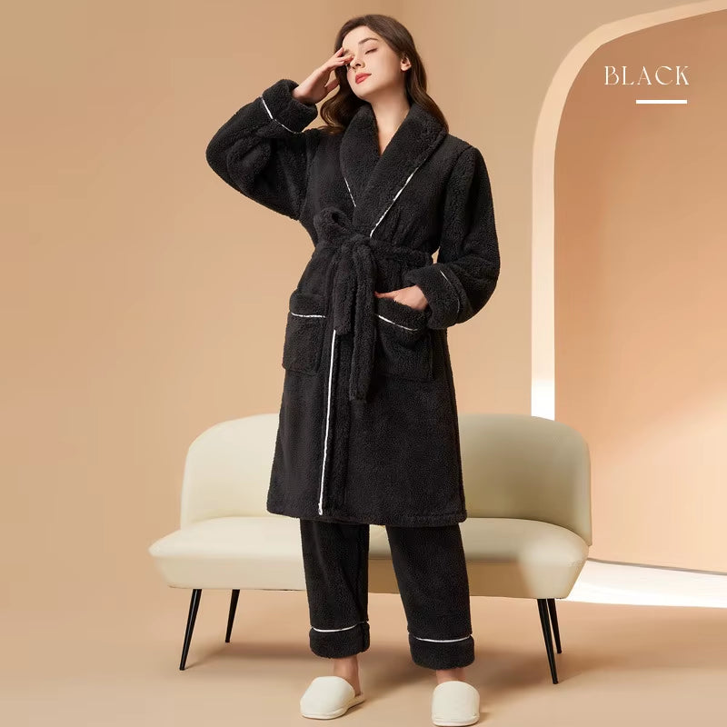 Wholesale Long Flannel Fleece Home Textile China Luxury Bathrobe for Women Men'S