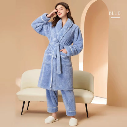 Wholesale Long Flannel Fleece Home Textile China Luxury Bathrobe for Women Men'S